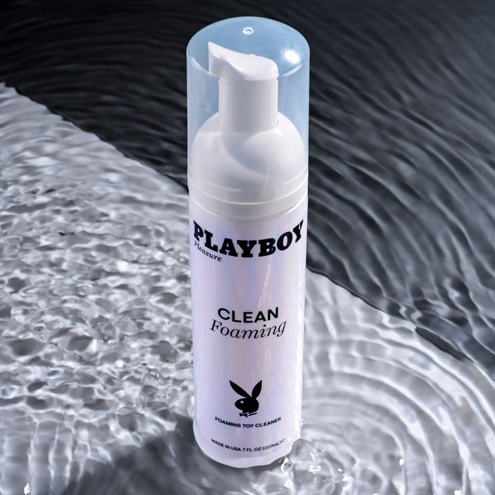 Playboy Pleasure CLEAN FOAMING - Foaming Toy Cleaner - 207 ml Bottle – Sex toys NZ by Naughtyhut. Discreet delivery nationwide.