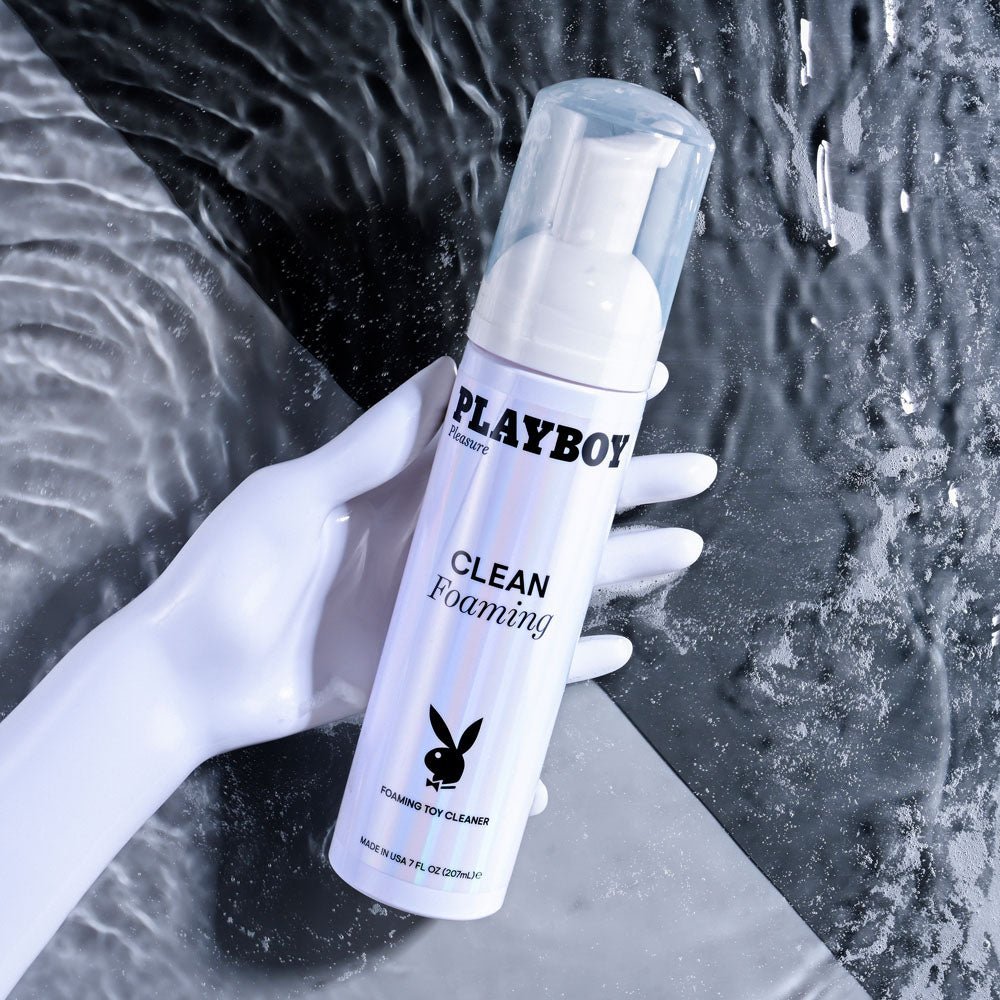 Playboy Pleasure CLEAN FOAMING - Foaming Toy Cleaner - 207 ml Bottle – Sex toys NZ by Naughtyhut. Discreet delivery nationwide.