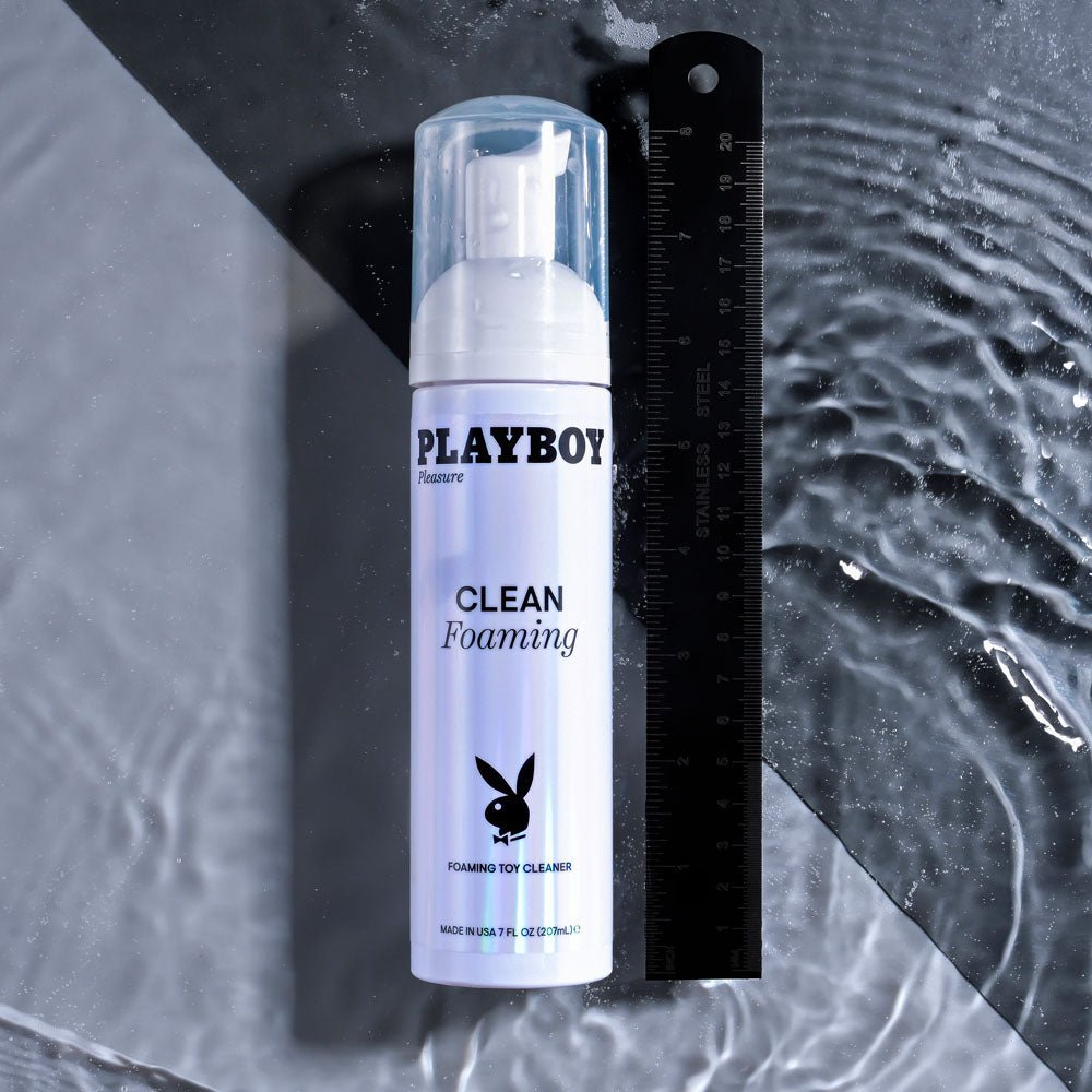 Playboy Pleasure CLEAN FOAMING - Foaming Toy Cleaner - 207 ml Bottle – Sex toys NZ by Naughtyhut. Discreet delivery nationwide.