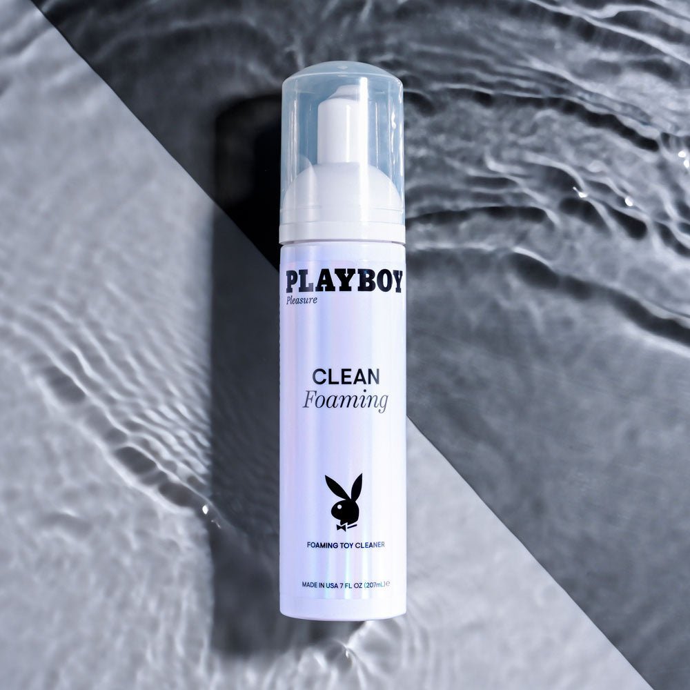 Playboy Pleasure CLEAN FOAMING - Foaming Toy Cleaner - 207 ml Bottle – Sex toys NZ by Naughtyhut. Discreet delivery nationwide.