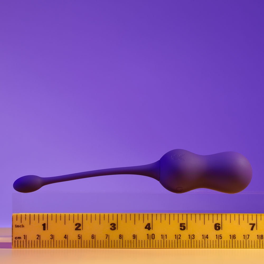 Playboy Pleasure DOUBLE TIME - Purple USB Rechargeable Vibrating Kegel Balls – Sex toys NZ by Naughtyhut. Discreet delivery nationwide.