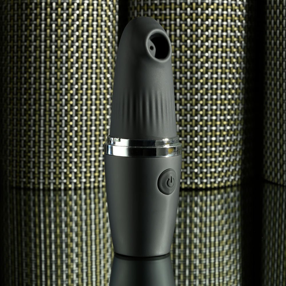 Playboy Pleasure EXCURSION - Black 14.2 cm USB Rechargeable Suction Stimulator – Sex toys NZ by Naughtyhut. Discreet delivery nationwide.