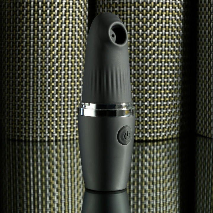 Playboy Pleasure EXCURSION - Black 14.2 cm USB Rechargeable Suction Stimulator – Sex toys NZ by Naughtyhut. Discreet delivery nationwide.