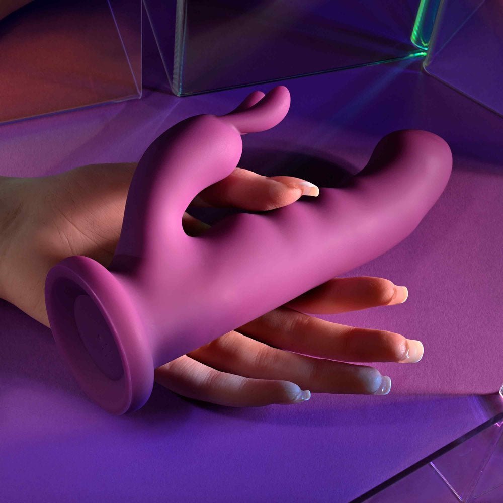 Playboy Pleasure FLUFFLE - Purple 19.7 cm USB Rechargeable Rabbit Vibrator – Sex toys NZ by Naughtyhut. Discreet delivery nationwide.