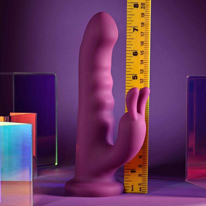 Playboy Pleasure FLUFFLE - Purple 19.7 cm USB Rechargeable Rabbit Vibrator – Sex toys NZ by Naughtyhut. Discreet delivery nationwide.
