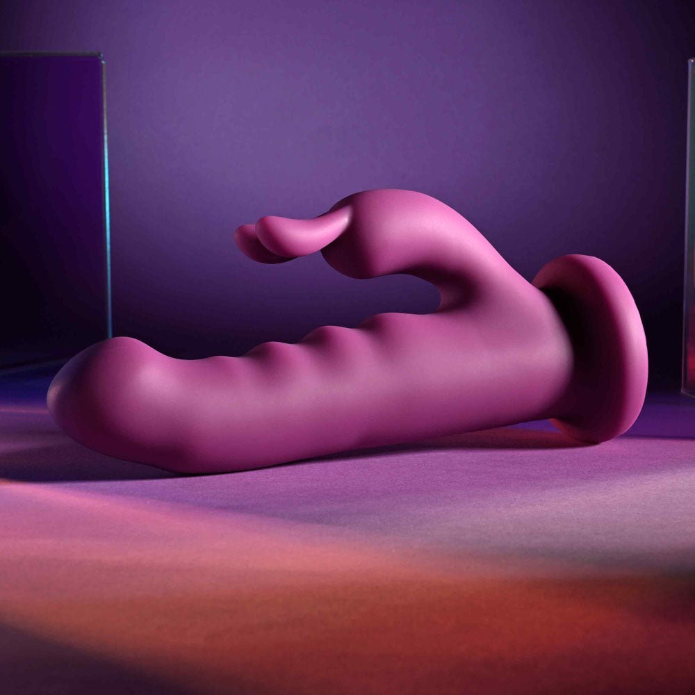 Playboy Pleasure FLUFFLE - Purple 19.7 cm USB Rechargeable Rabbit Vibrator – Sex toys NZ by Naughtyhut. Discreet delivery nationwide.