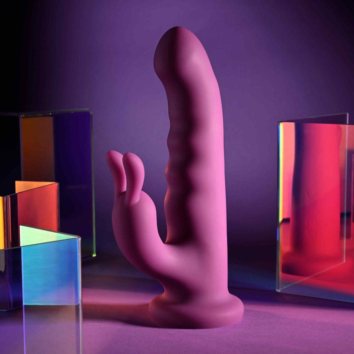 Playboy Pleasure FLUFFLE - Purple 19.7 cm USB Rechargeable Rabbit Vibrator – Sex toys NZ by Naughtyhut. Discreet delivery nationwide.