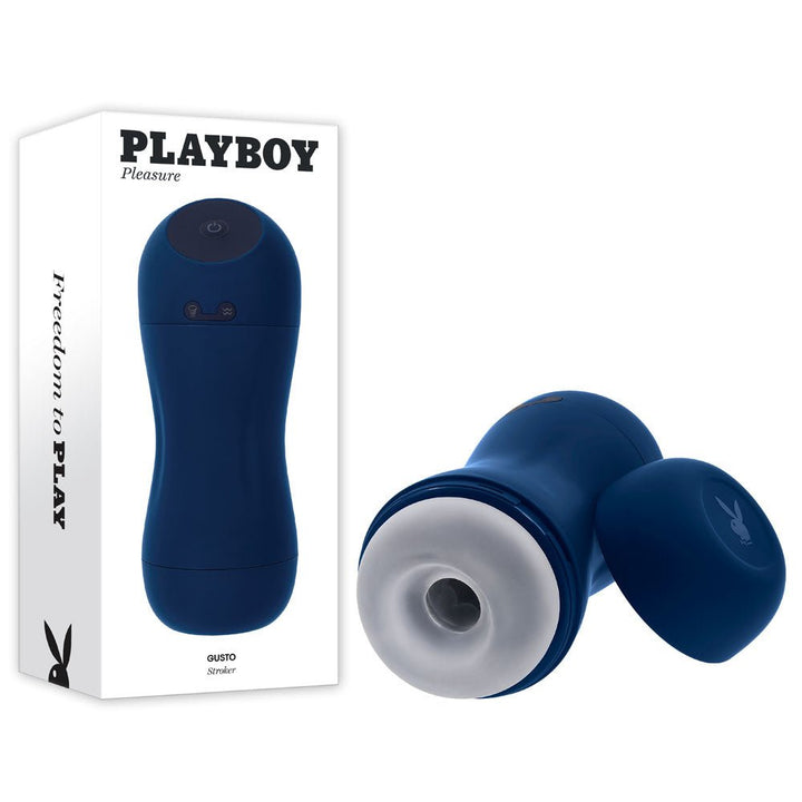 Playboy Pleasure GUSTO - USB Rechargeable Vibrating & Sucking Masturbator – Sex toys NZ by Naughtyhut. Discreet delivery nationwide.