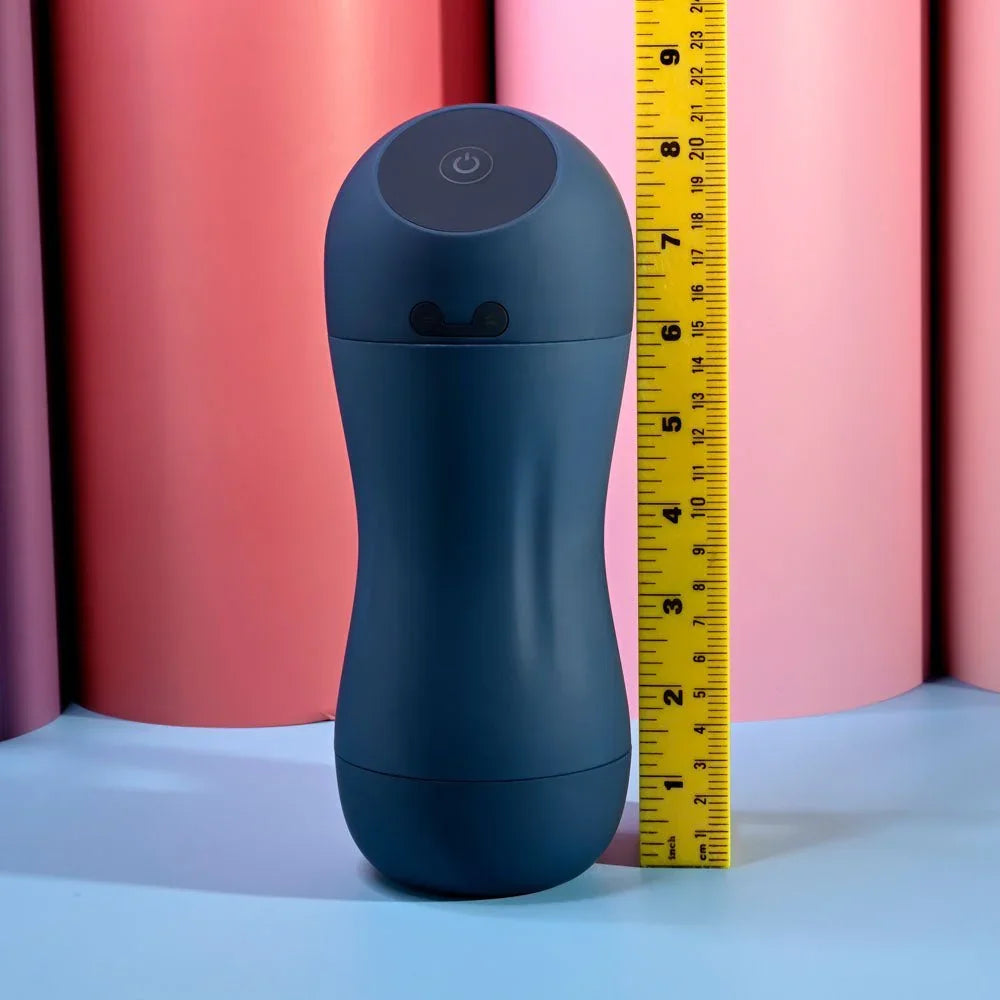 Navy Gusto masturbator upright beside a ruler at roughly 8 inches