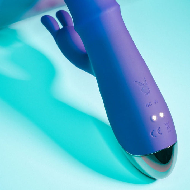 Playboy Pleasure HOP TO IT - Purple 23.5 cm USB Rechargeable Rabbit Vibrator – Sex toys NZ by Naughtyhut. Discreet delivery nationwide.