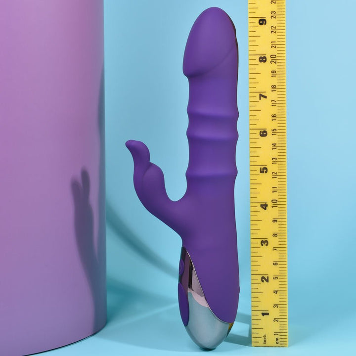 Playboy Pleasure HOP TO IT - Purple 23.5 cm USB Rechargeable Rabbit Vibrator – Sex toys NZ by Naughtyhut. Discreet delivery nationwide.