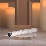 Buy Playboy Pleasure IN A TWIST - White Glass 17.5 cm USB Rechargeable Vibrator – Naughtyhut NZ sex toys online. Discreet delivery & top brands.