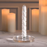 Buy Playboy Pleasure IN A TWIST - White Glass 17.5 cm USB Rechargeable Vibrator – Naughtyhut NZ sex toys online. Discreet delivery & top brands.