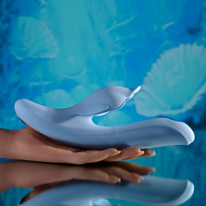 Playboy Pleasure IN BLOOM - Blue 23.5 cm USB Rechargeable Thrusting Tapping & Heating Dual Vibrator – Sex toys NZ by Naughtyhut. Discreet delivery nationwide.