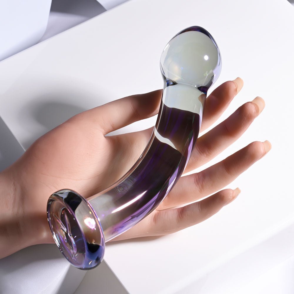 Playboy Pleasure JEWELS KING - Clear Glass 16.3 cm Dildo – Sex toys NZ by Naughtyhut. Discreet delivery nationwide.