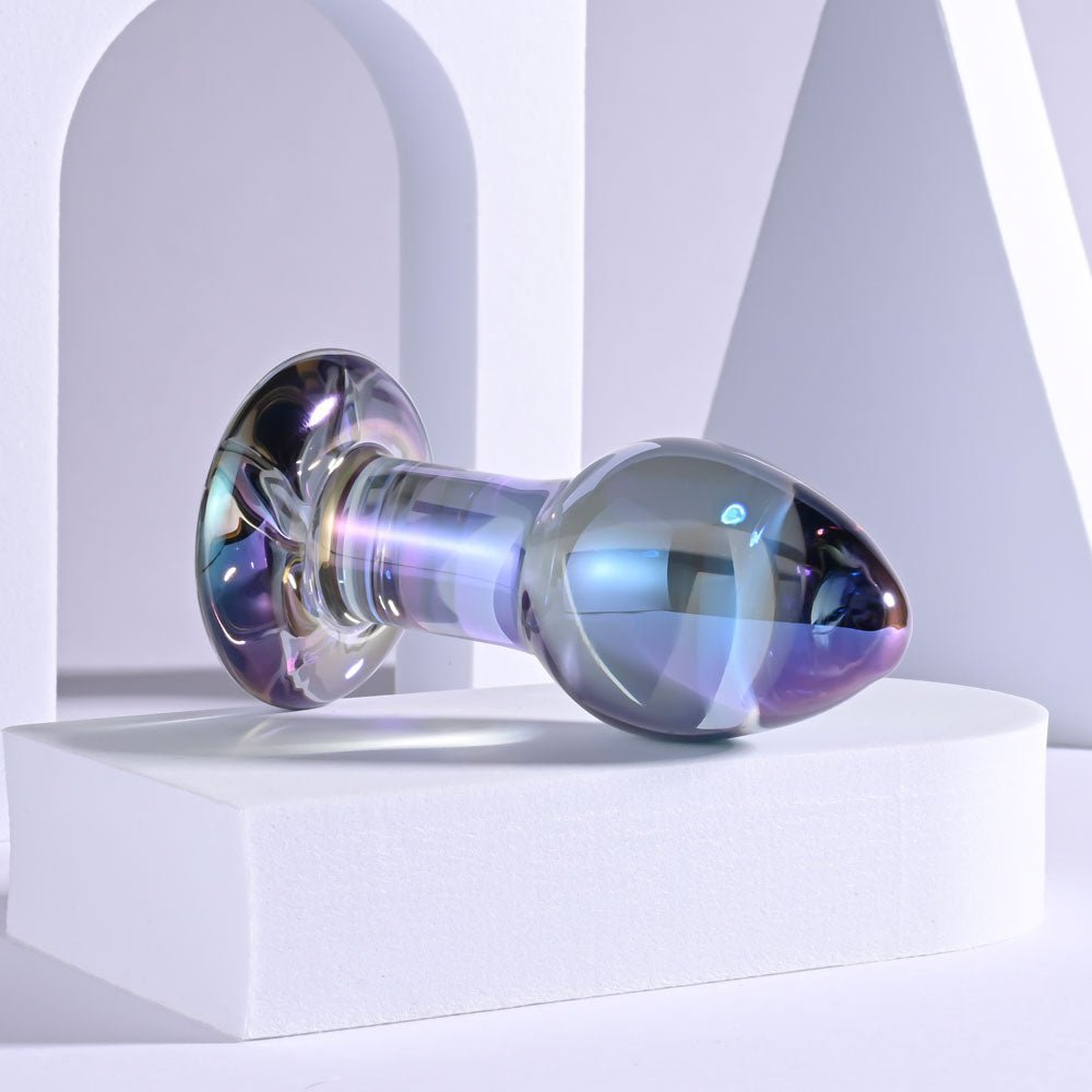 Playboy Pleasure JEWELS PLUG - Clear Glass 8.5 cm Butt Plug – Sex toys NZ by Naughtyhut. Discreet delivery nationwide.