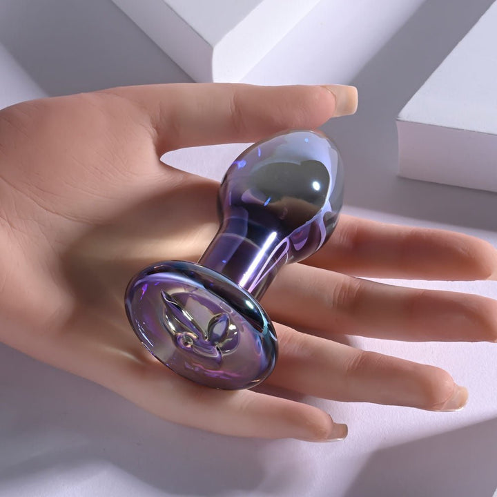 Playboy Pleasure JEWELS PLUG - Clear Glass 8.5 cm Butt Plug – Sex toys NZ by Naughtyhut. Discreet delivery nationwide.