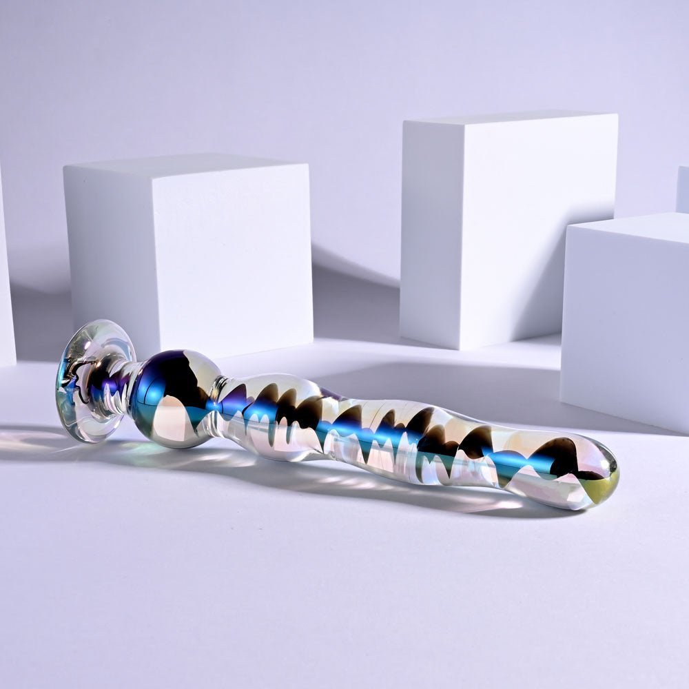 Playboy Pleasure JEWELS WAND - Clear Glass 20.3 cm Dildo – Sex toys NZ by Naughtyhut. Discreet delivery nationwide.