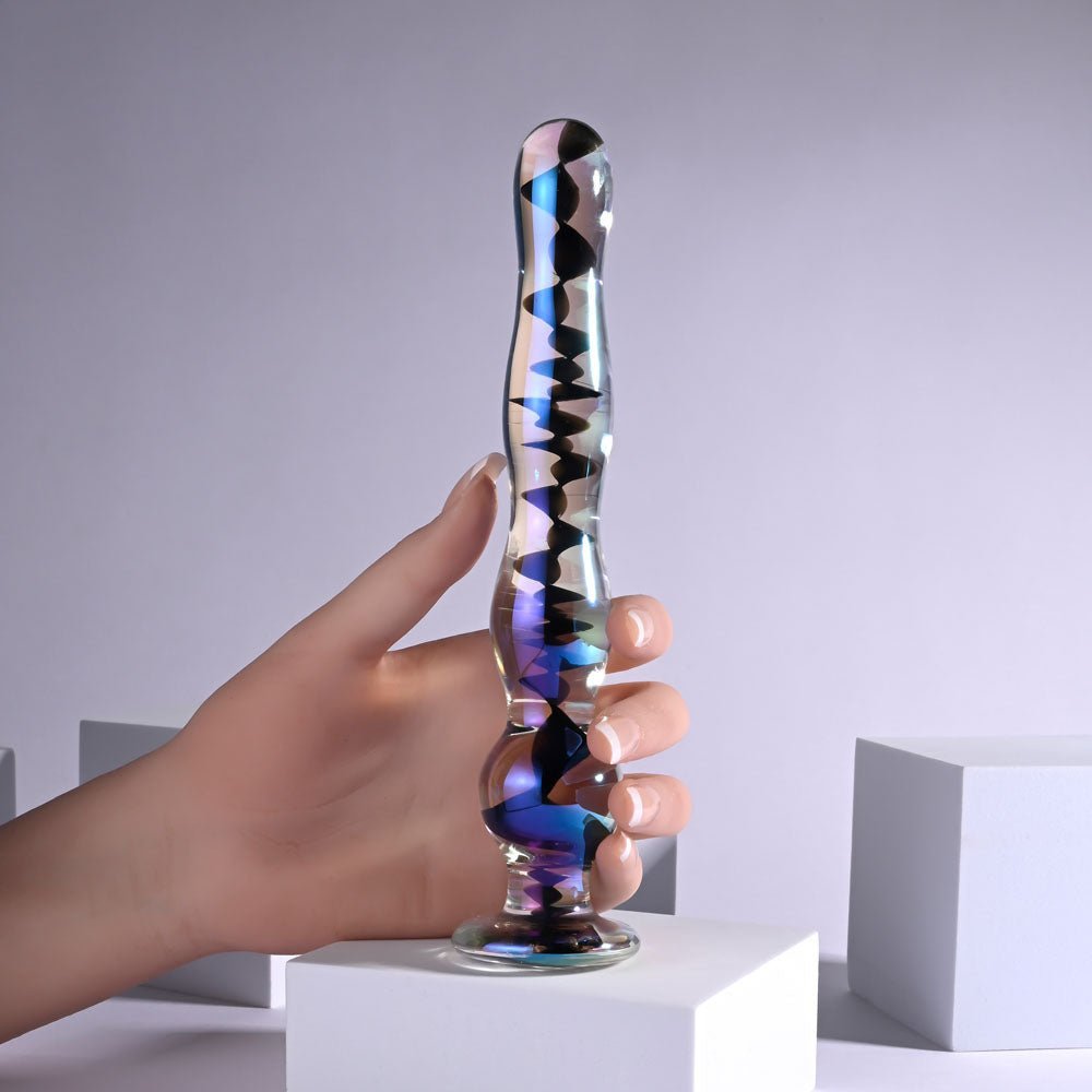 Playboy Pleasure JEWELS WAND - Clear Glass 20.3 cm Dildo – Sex toys NZ by Naughtyhut. Discreet delivery nationwide.