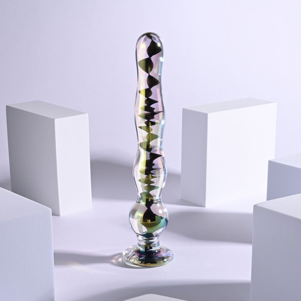 Playboy Pleasure JEWELS WAND - Clear Glass 20.3 cm Dildo – Sex toys NZ by Naughtyhut. Discreet delivery nationwide.