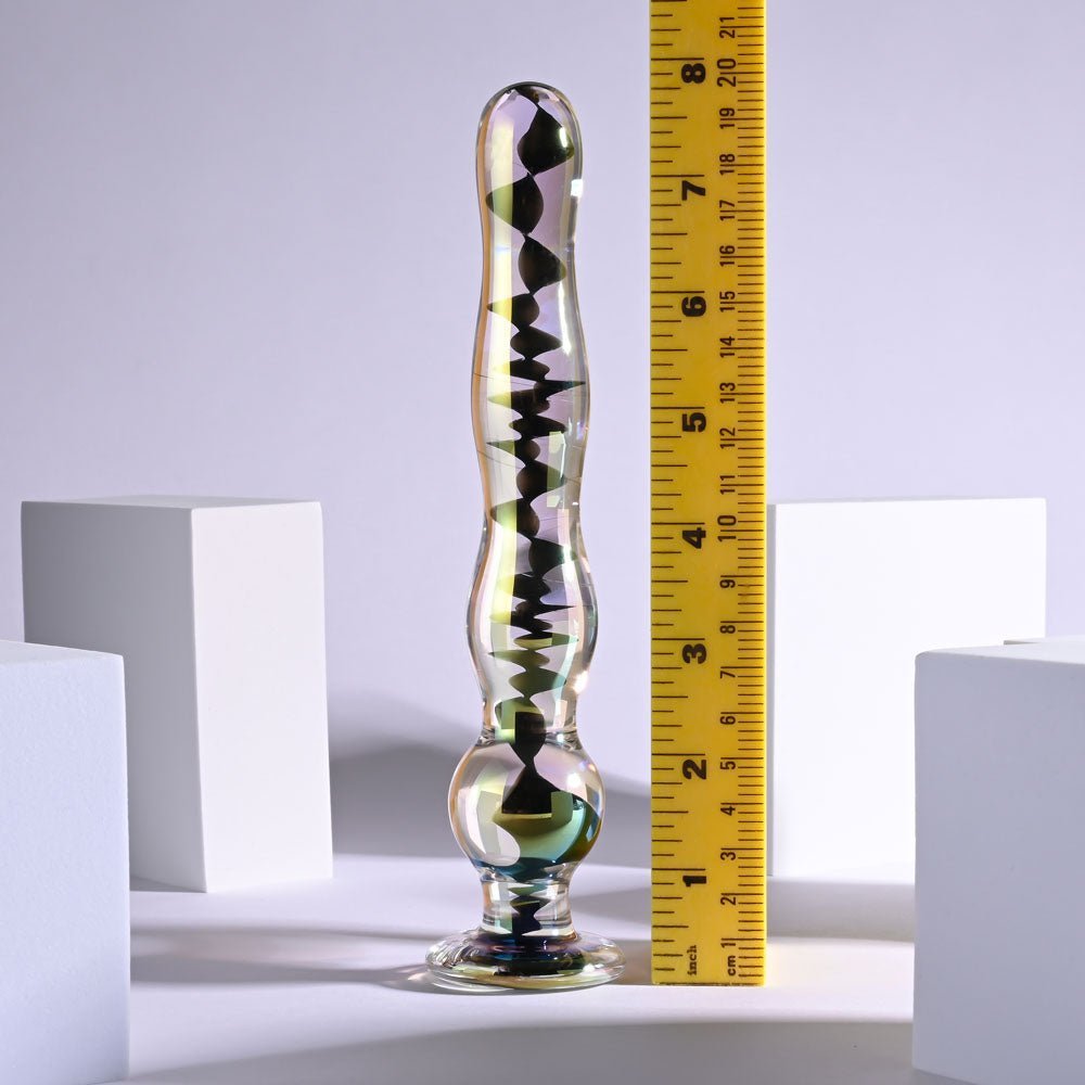 Playboy Pleasure JEWELS WAND - Clear Glass 20.3 cm Dildo – Sex toys NZ by Naughtyhut. Discreet delivery nationwide.