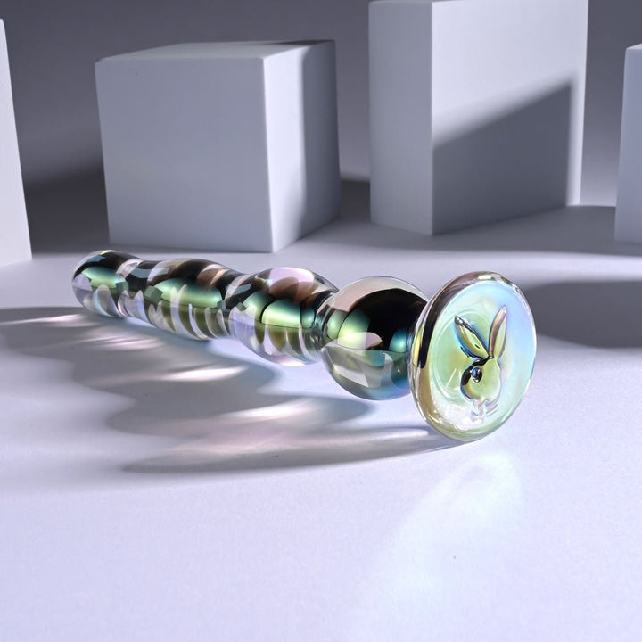 Playboy Pleasure JEWELS WAND - Clear Glass 20.3 cm Dildo – Sex toys NZ by Naughtyhut. Discreet delivery nationwide.