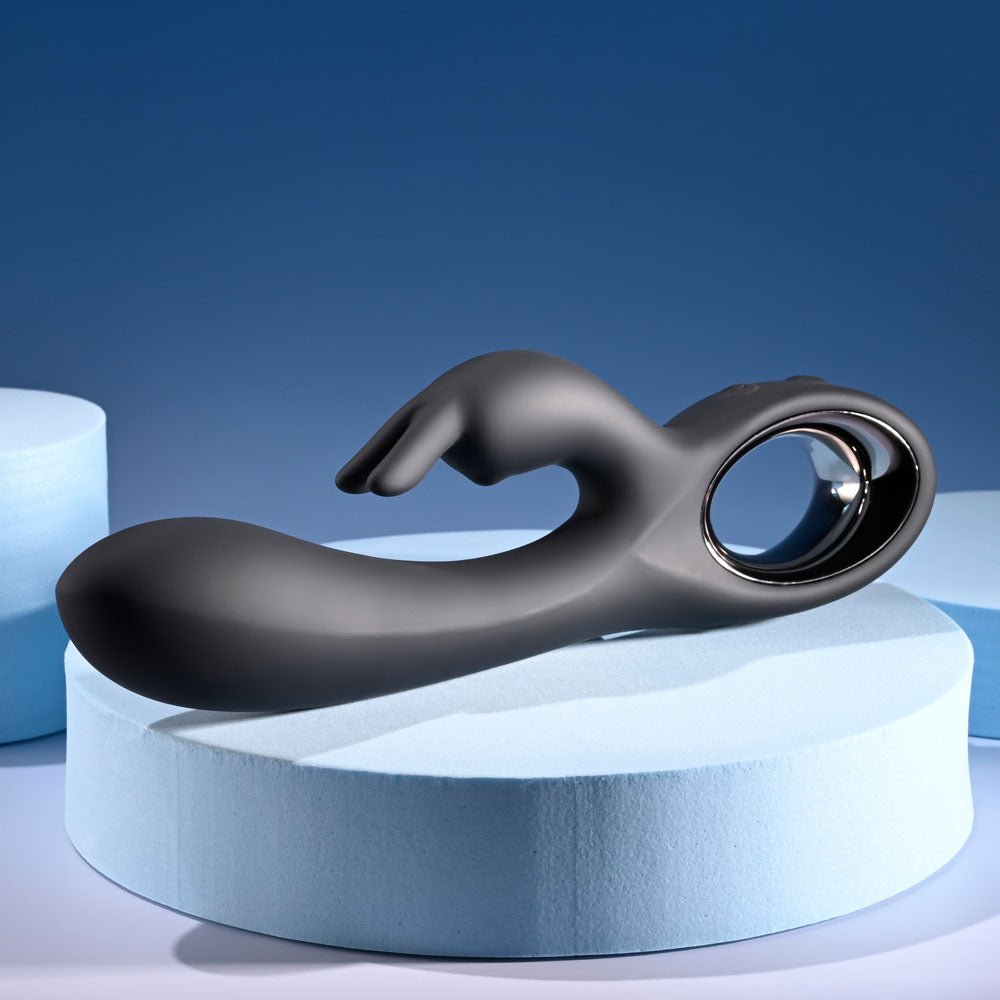 Playboy Pleasure LATE NIGHT BUNNY - Black 20 cm USB Rechargeable Rabbit Vibrator – Sex toys NZ by Naughtyhut. Discreet delivery nationwide.