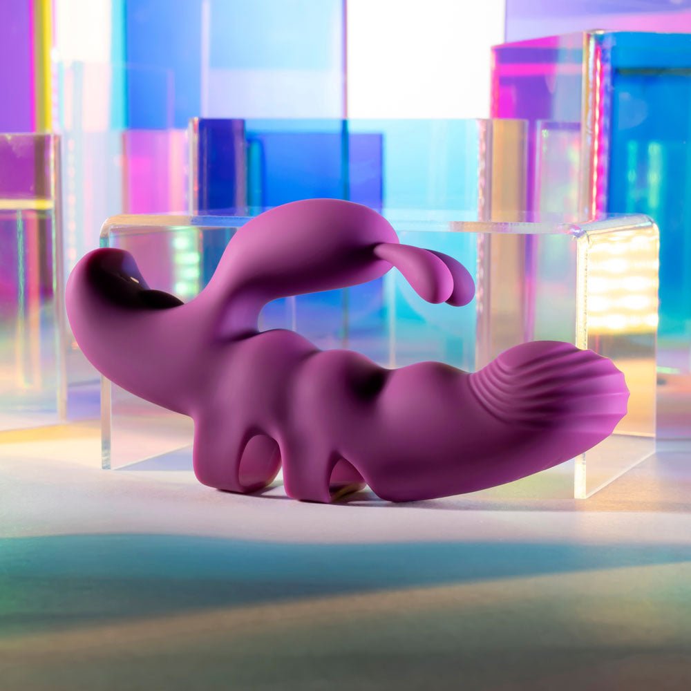 Buy Playboy Pleasure LEND A HAND - Purple USB Rechargeable Finger Vibrator – Naughtyhut NZ sex toys online. Discreet delivery & top brands.