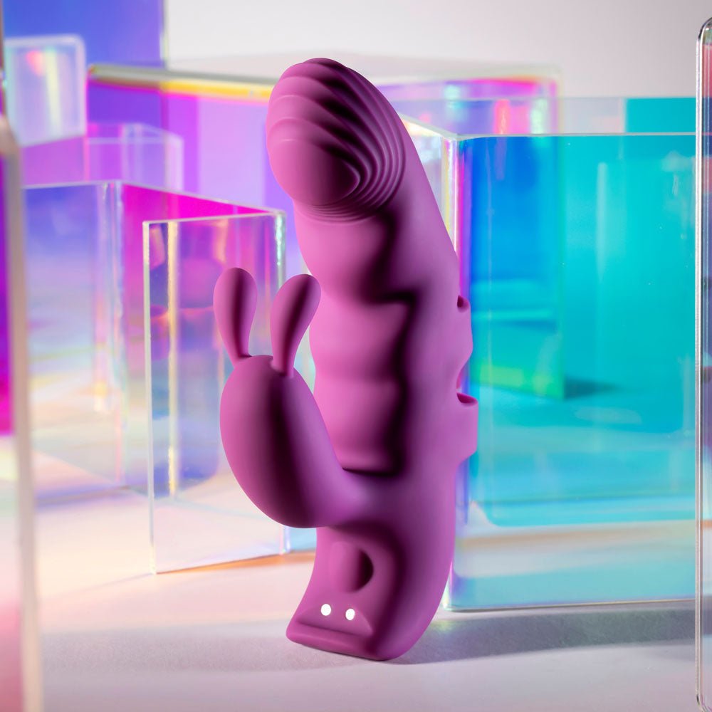 Buy Playboy Pleasure LEND A HAND - Purple USB Rechargeable Finger Vibrator – Naughtyhut NZ sex toys online. Discreet delivery & top brands.