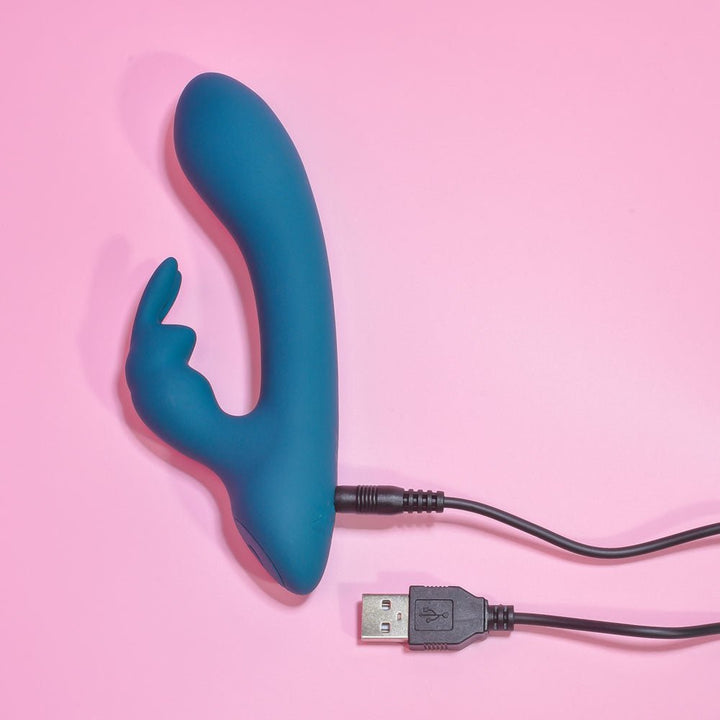 Playboy Pleasure LIL RABBIT - Deep Teal 14.6 cm USB Rechargeable Rabbit Vibrator – Sex toys NZ by Naughtyhut. Discreet delivery nationwide.