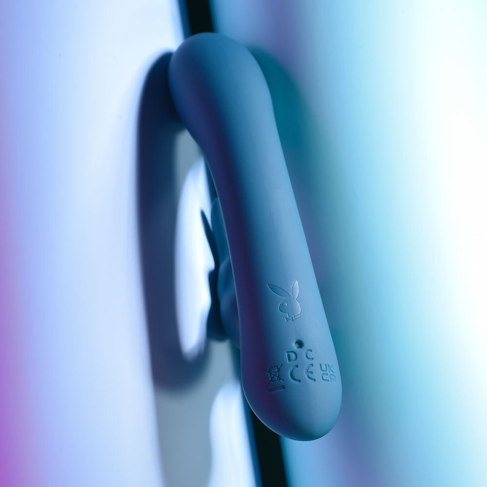 Playboy Pleasure LIL RABBIT - Deep Teal 14.6 cm USB Rechargeable Rabbit Vibrator – Sex toys NZ by Naughtyhut. Discreet delivery nationwide.