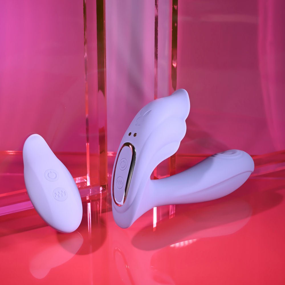 Buy Playboy Pleasure LILAC FANTASY - Purple 13.5 cm USB Rechargeable Tapping Vibrator with Remote – Naughtyhut NZ sex toys online. Discreet delivery & top brands.