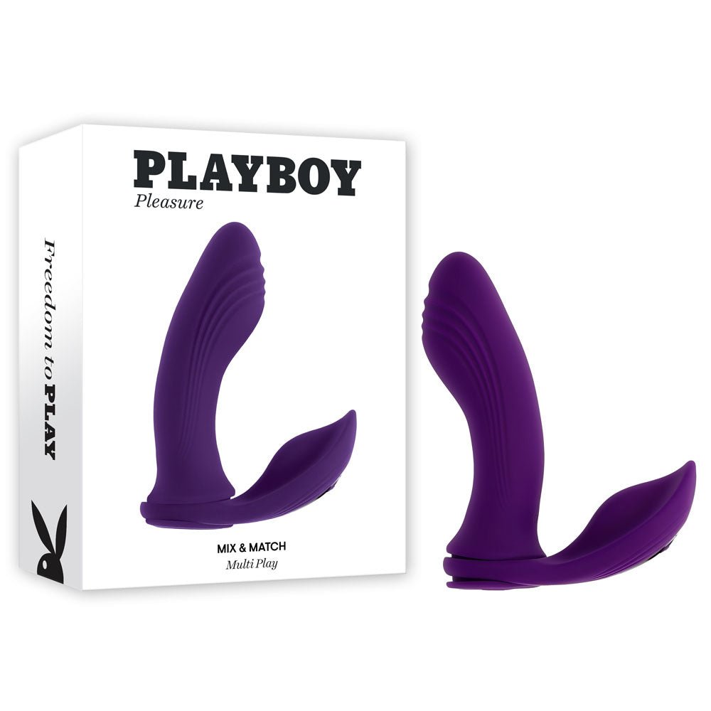 Playboy Pleasure MIX & MATCH - Purple USB Rechargeable with C - Ring Attachment – Sex toys NZ by Naughtyhut. Discreet delivery nationwide.