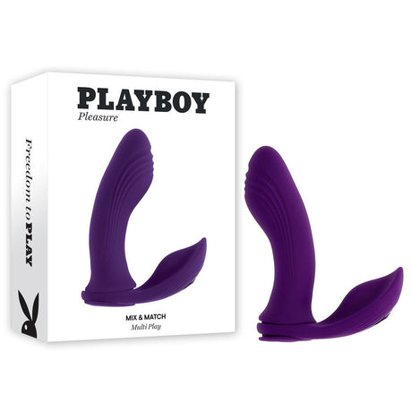 Buy Playboy Pleasure MIX & MATCH - Purple USB Rechargeable with C - Ring Attachment – Naughtyhut NZ sex toys online. Discreet delivery & top brands.