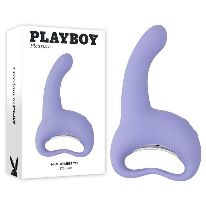 Playboy Pleasure NICE TO MEET YOU - Purple 19.5 cm USB Rechargeable Vibrator – Sex toys NZ by Naughtyhut. Discreet delivery nationwide.