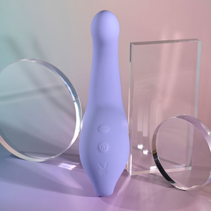 Playboy Pleasure NICE TO MEET YOU - Purple 19.5 cm USB Rechargeable Vibrator – Sex toys NZ by Naughtyhut. Discreet delivery nationwide.