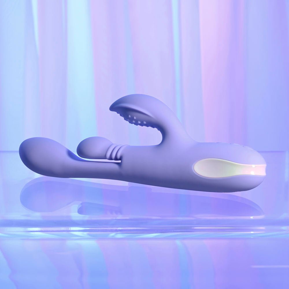 Playboy Pleasure NUBBIN RUBBIN - Purple 24.1 cm USB Rechargeable Thrusting Rabbit Vibrator – Sex toys NZ by Naughtyhut. Discreet delivery nationwide.