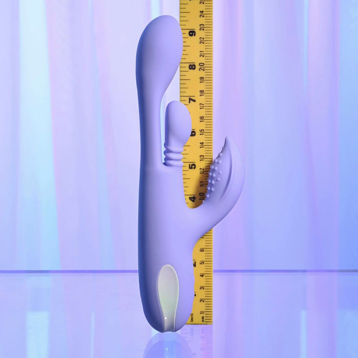 Playboy Pleasure NUBBIN RUBBIN - Purple 24.1 cm USB Rechargeable Thrusting Rabbit Vibrator – Sex toys NZ by Naughtyhut. Discreet delivery nationwide.