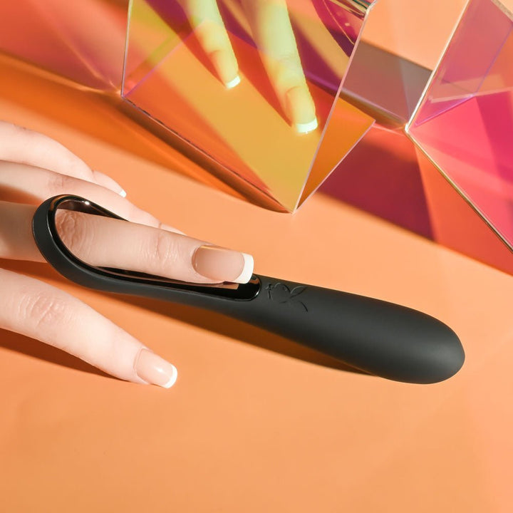 Playboy Pleasure OLLO - Black 14.6 cm USB Rechargeable Vibrator – Sex toys NZ by Naughtyhut. Discreet delivery nationwide.