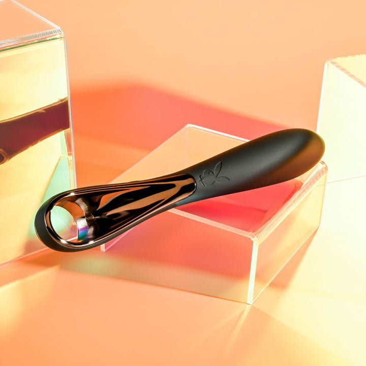 Playboy Pleasure OLLO - Black 14.6 cm USB Rechargeable Vibrator – Sex toys NZ by Naughtyhut. Discreet delivery nationwide.