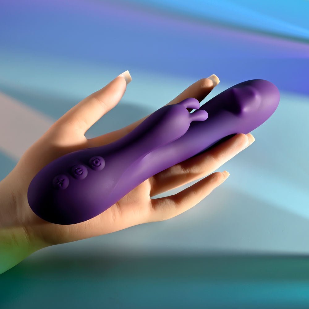 Playboy Pleasure ON REPEAT - Purple 19.7 cm USB Rechargeable Rabbit Vibrator – Sex toys NZ by Naughtyhut. Discreet delivery nationwide.