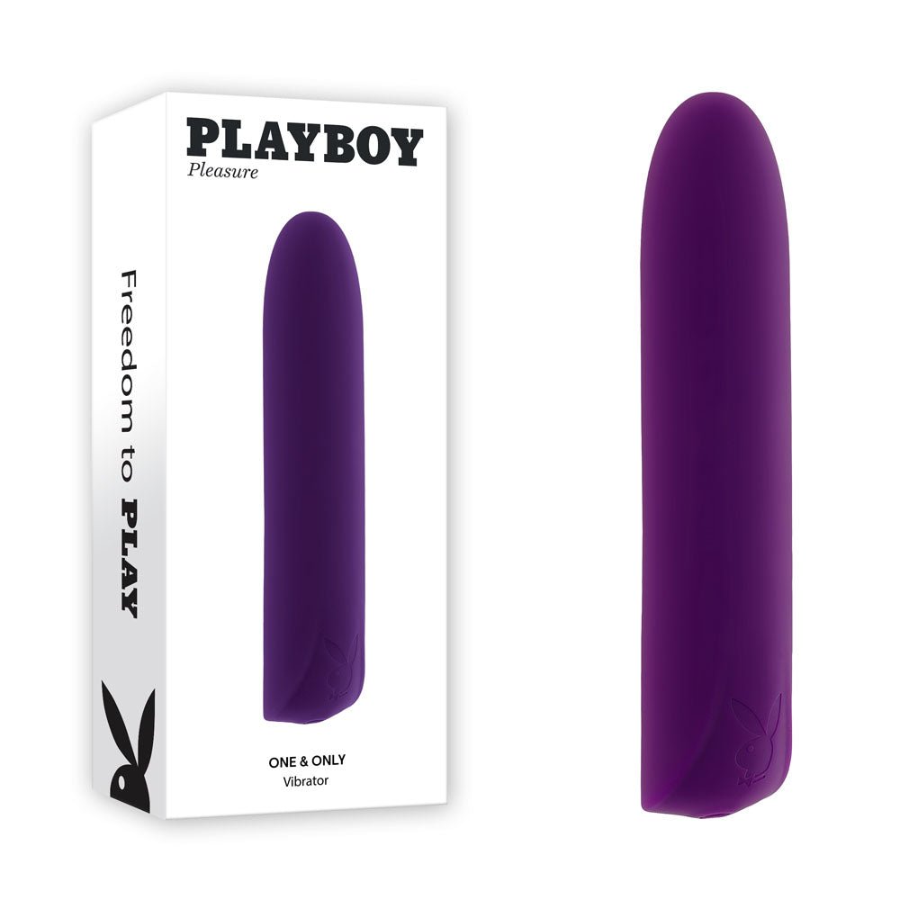 Playboy Pleasure ONE & ONLY - Purple 12 cm USB Rechargeable Bullet – Sex toys NZ by Naughtyhut. Discreet delivery nationwide.