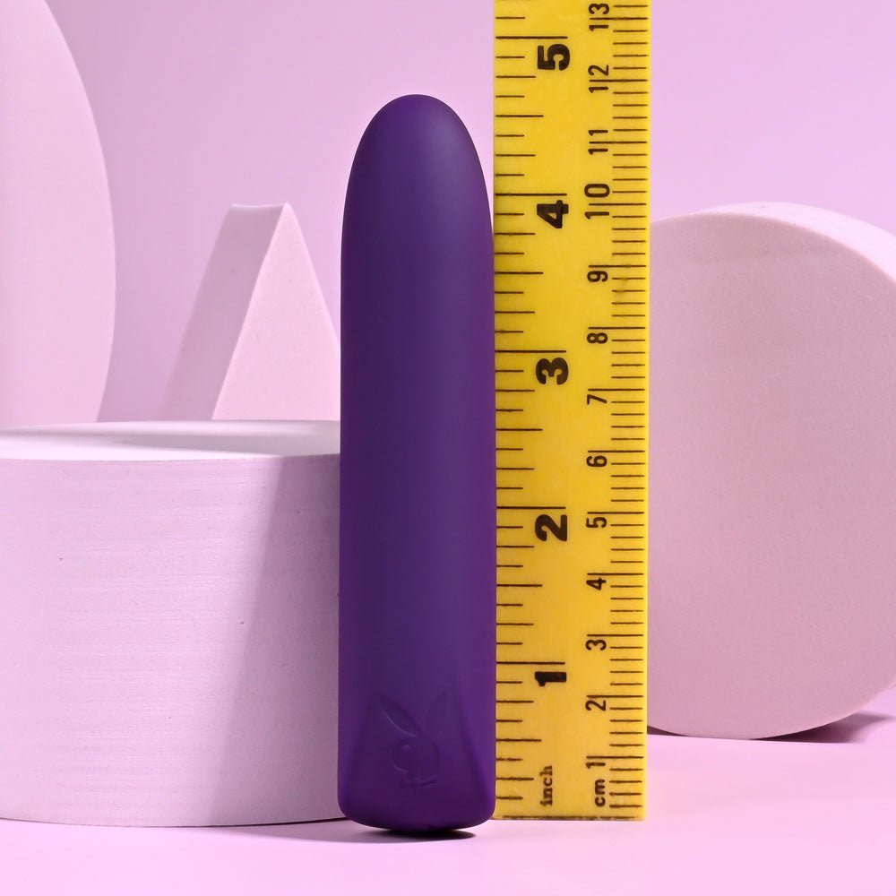Playboy Pleasure ONE & ONLY - Purple 12 cm USB Rechargeable Bullet – Sex toys NZ by Naughtyhut. Discreet delivery nationwide.