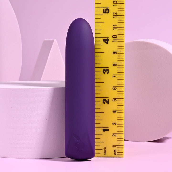 Playboy Pleasure ONE & ONLY - Purple 12 cm USB Rechargeable Bullet – Sex toys NZ by Naughtyhut. Discreet delivery nationwide.