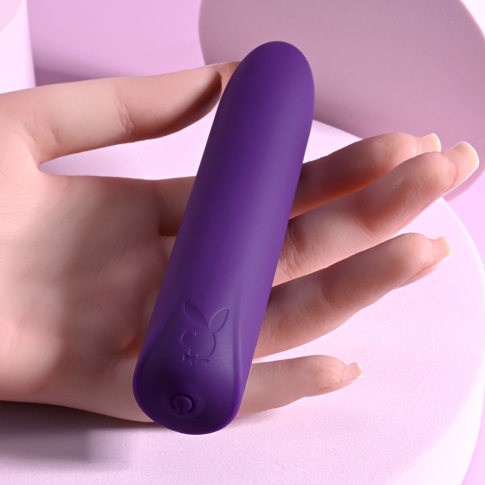 Playboy Pleasure ONE & ONLY - Purple 12 cm USB Rechargeable Bullet – Sex toys NZ by Naughtyhut. Discreet delivery nationwide.