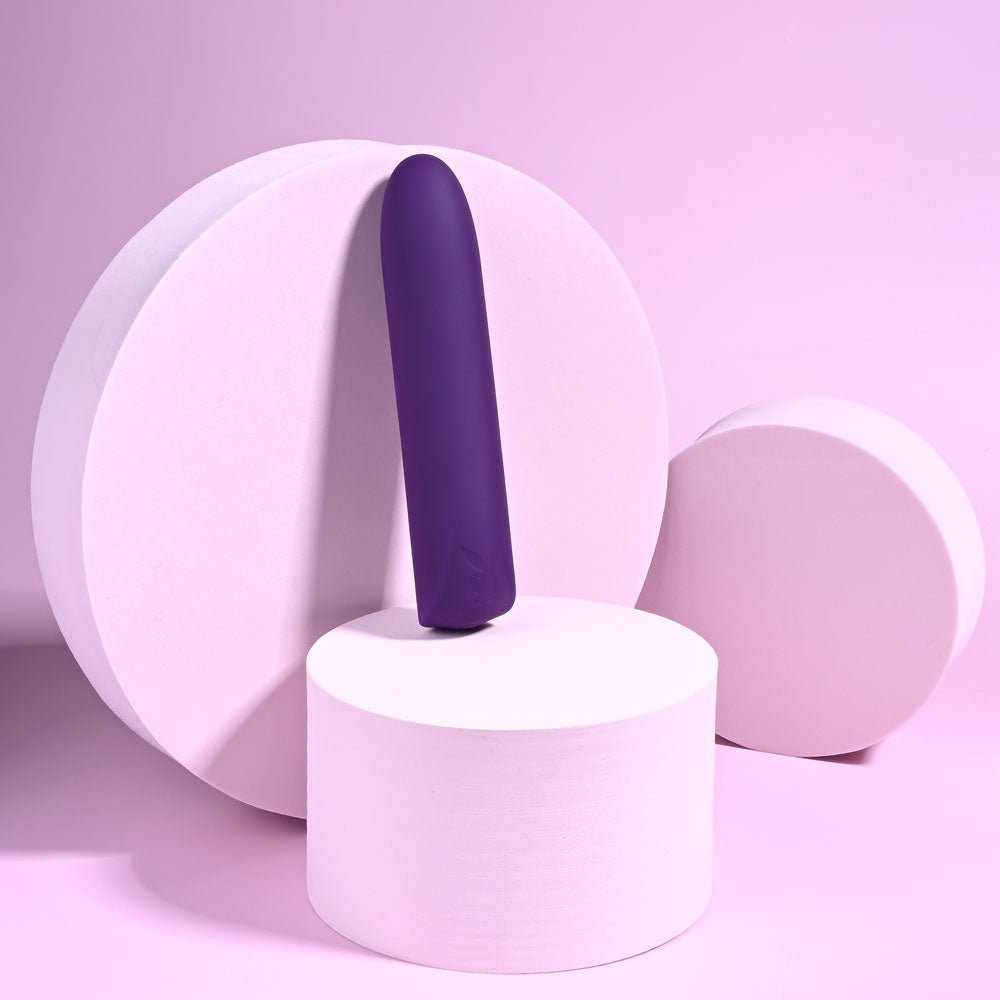 Playboy Pleasure ONE & ONLY - Purple 12 cm USB Rechargeable Bullet – Sex toys NZ by Naughtyhut. Discreet delivery nationwide.
