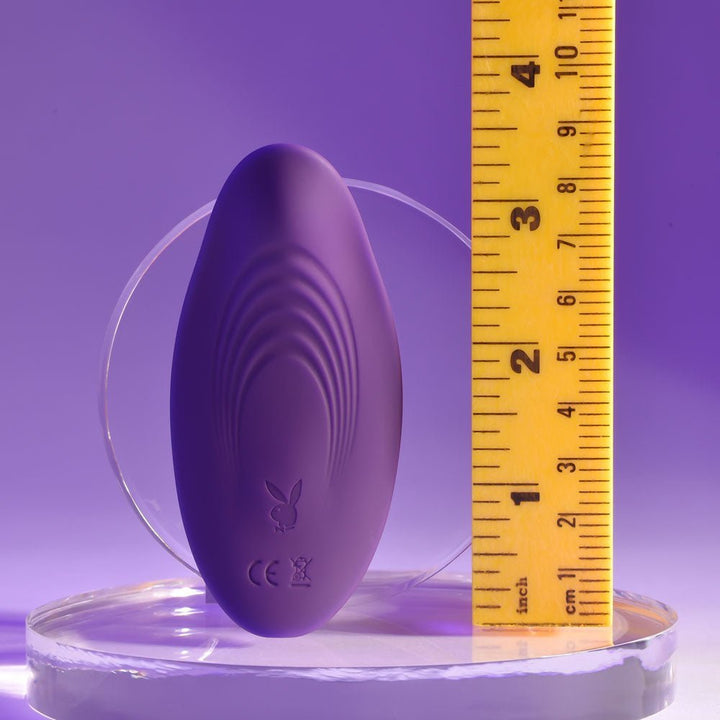 Playboy Pleasure OUR LITTLE SECRET - Purple USB Rechargeable Panty Vibrator with Wireless Remote Control – Sex toys NZ by Naughtyhut. Discreet delivery nationwide.