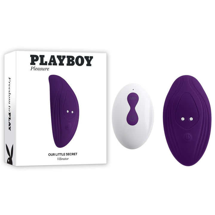 Playboy Pleasure OUR LITTLE SECRET - Purple USB Rechargeable Panty Vibrator with Wireless Remote Control – Sex toys NZ by Naughtyhut. Discreet delivery nationwide.