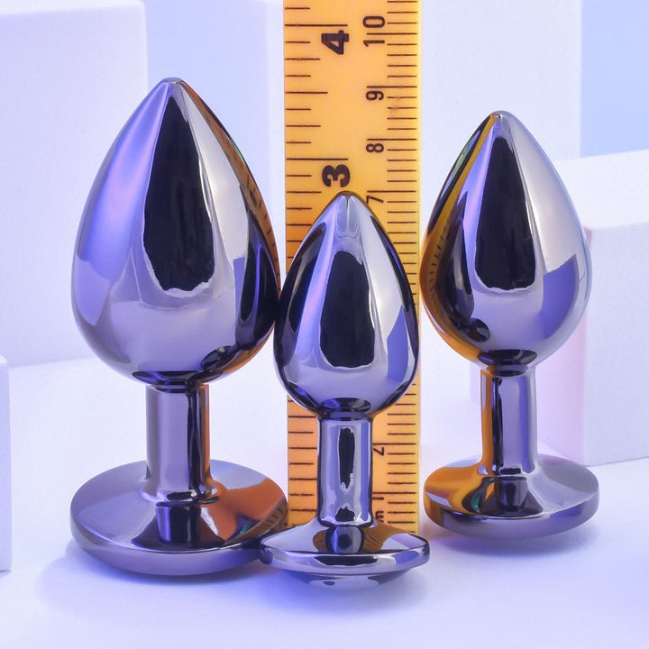 Playboy Pleasure PLEASURE 3 WAYS - Metal Butt Plugs - Set of 3 Sizes – Sex toys NZ by Naughtyhut. Discreet delivery nationwide.