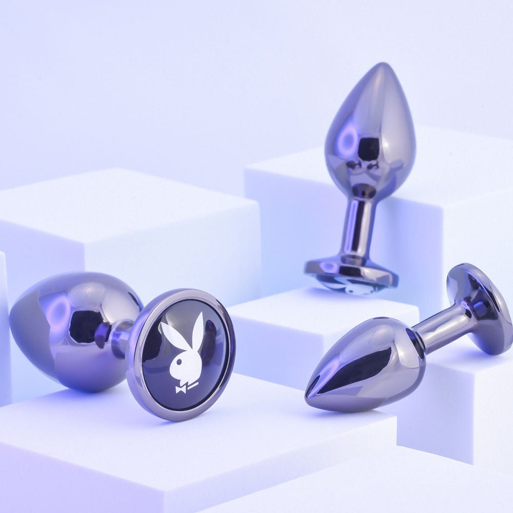 Playboy Pleasure PLEASURE 3 WAYS - Metal Butt Plugs - Set of 3 Sizes – Sex toys NZ by Naughtyhut. Discreet delivery nationwide.